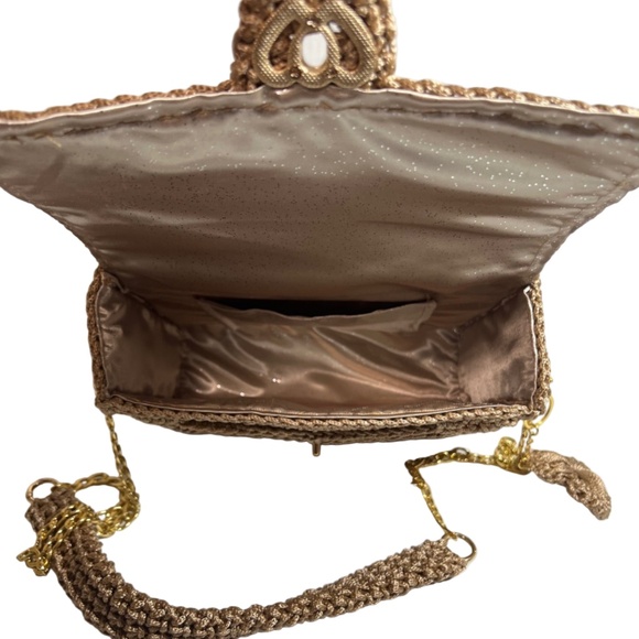 Handmade Beige Satchel Shoulder Handbag - Picture 2 of 5